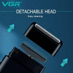 ماشین اصلاح موی صورت فویلی وی جی آر مدل V-390 - تصویر 9