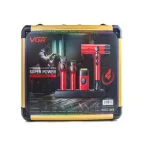 ست سشوار و ماشین اصلاح موی سر و صورت شارژی وی جی آر مدل Stepless pro مجموعه ۴ عددی - تصویر 3