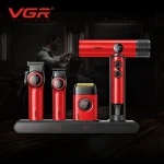 ست سشوار و ماشین اصلاح موی سر و صورت شارژی وی جی آر مدل Stepless pro مجموعه ۴ عددی - تصویر 2