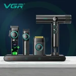 ست سشوار و ماشین اصلاح موی سر و صورت شارژی وی جی آر مدل Stepless pro مجموعه ۴ عددی - تصویر 10