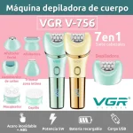 ماشین اصلاح موی بدن بانوان وی جی ار مدل V-756 - تصویر 5